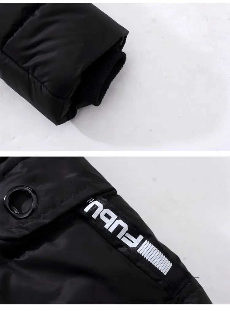 Kids 414 Years Boys Hooded Jacket Winter Thicken Keep Warm Fur Collar Zipper Coat Children Fashion Outerwear Christmas ClothingT251016