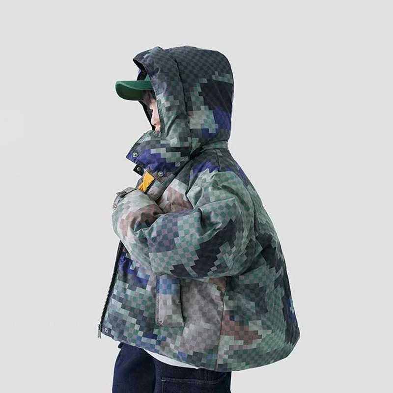 Boys Jacket Autumn Winter Childrens Cotton Coat Fashion Camouflage Jacket Warm Graphene Hooded Boys Clothes RM109T251016
