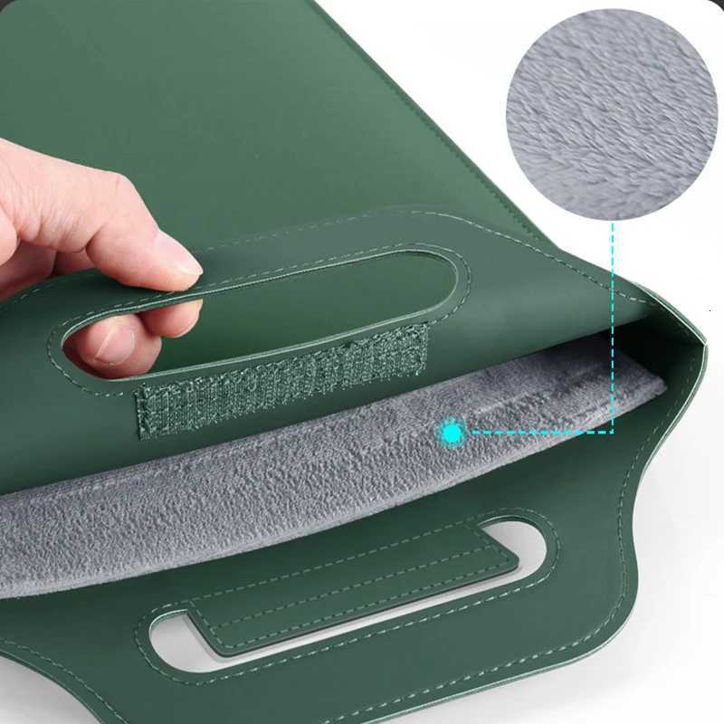 Multipurpose Laptop Sleeve for MacBook Air 13 M1 M2 M3 Pro 14 154 16 inch PU leather case mouse pad with bracket Laptop BagW251015