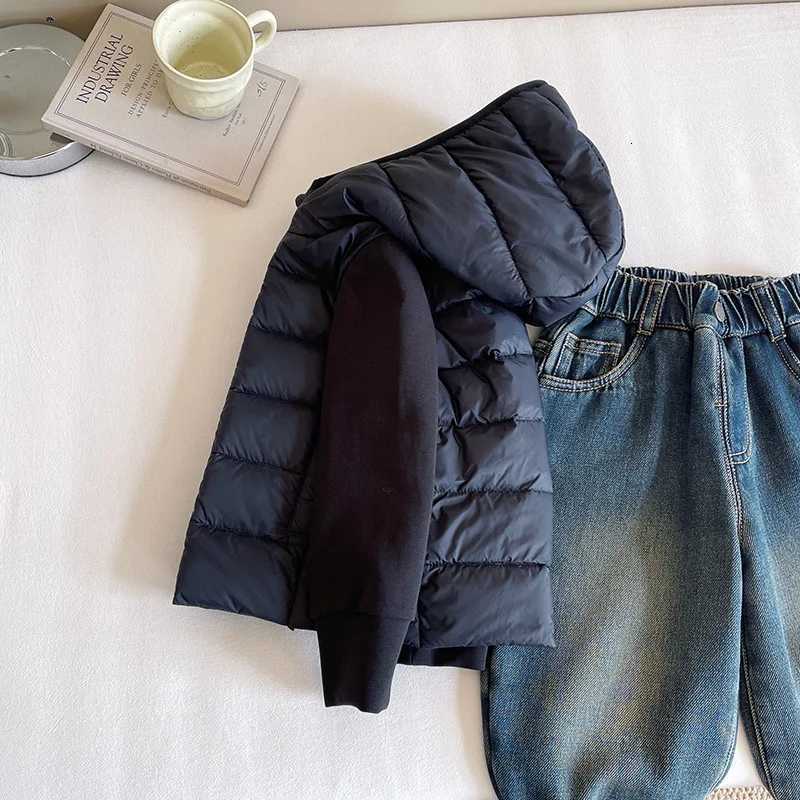 Kids Clothes Winter Coats New Koreanstyle Slim and Lightweight Down Hooded Jacket Top Winter Boys and Girls Warm OutwearT251016