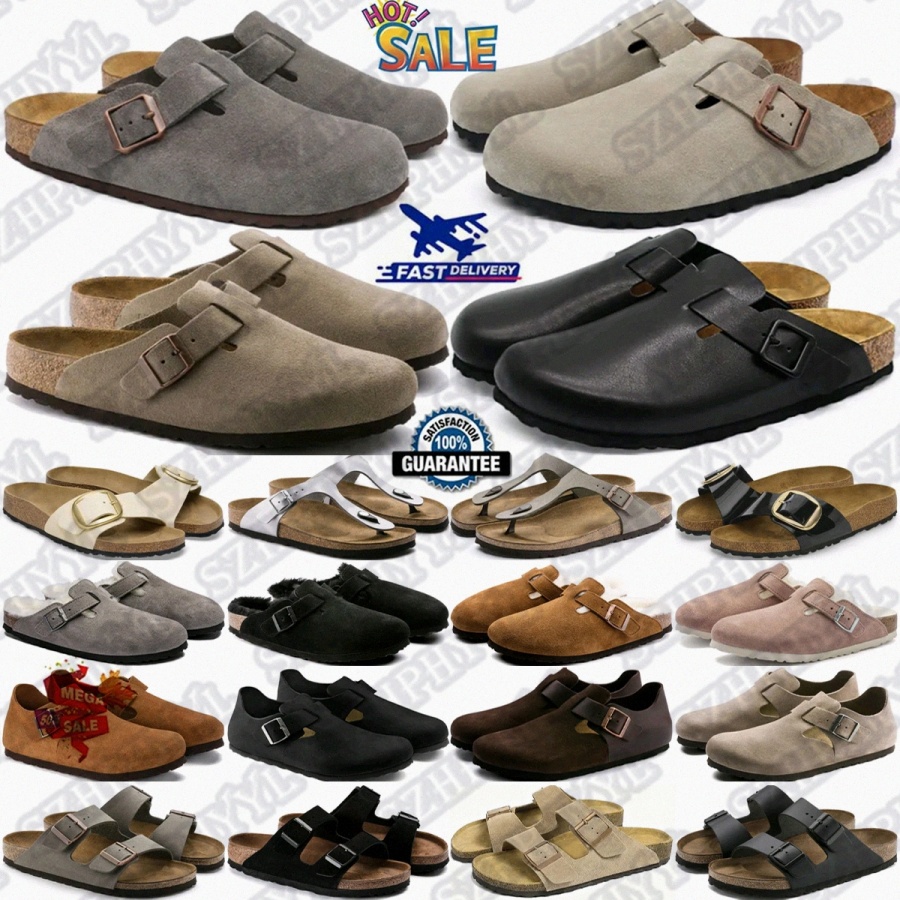 clog Designer sandals clogs Suede slippers slides Footbed Taupe brown slipper sandal Zurich Eva Black Mocha Antique womens Narrow Fit mWBZz#