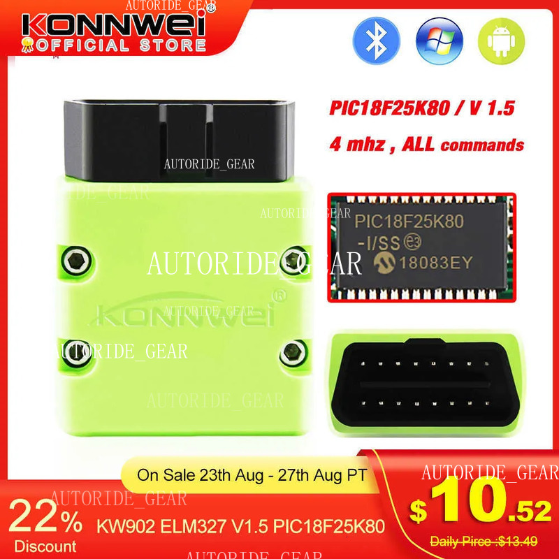 KONNWEI Elm327 V1.5 Obd2 Scanner Diagnostic Tools Kw902 Bluetooth-Compatible Auto Utor28 MINI ELM 327 OBD 2 Code Reader For Android Phone