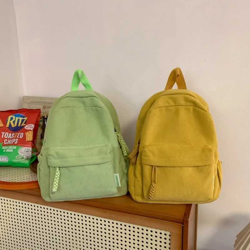 Corduroy Backpack for Casual Simple Women Backpack Versatile Travel Backpack Back To School Bags Class Bag for Girl Mochilas SacT251016