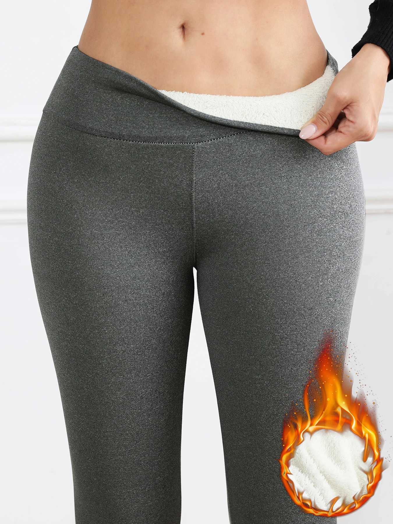 Winter Women Velvet Leggings Fleece Lined Velvet Keep Warm High Waist Pants Women Solid Comfortable Thermal LeggingsT251016