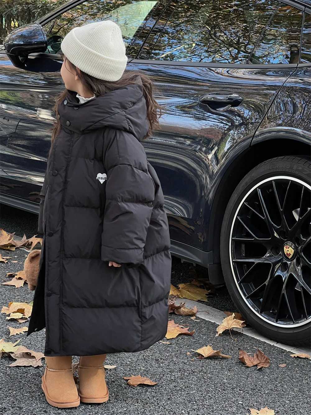 Winter Warm Cotton Padded Girls Solid Coat Waterproof Large Lapel Clothes Waist Belt Children Outwear Parkas Snowsuit TR153T251016