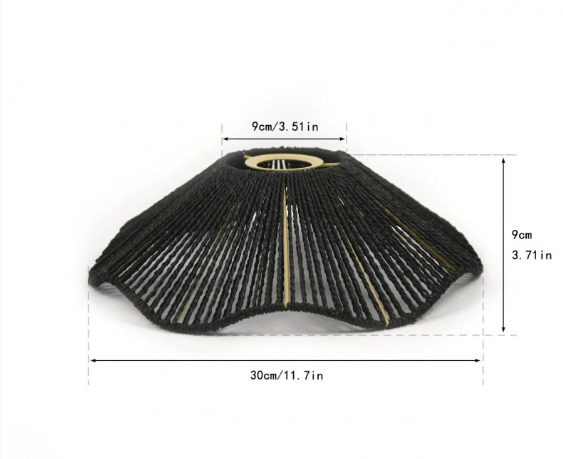 Paper Rope Hand Woven Lampshade Rattan Chandelier Lamp Covers Handwoven Rope Lampshade Rustic Decorative Hanging Lights Decor