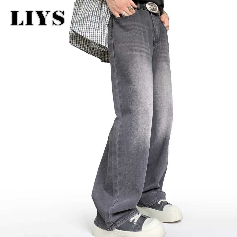 Mens Anime Pattern Autumn Loose Wide Leg Jeans American Trend Retro Gothic Men Woman Baggy Straight Denim Pants Streetwear J251016