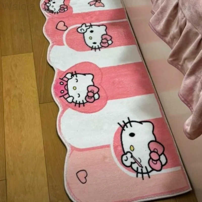 Sanrio Hot Hello Kitty Carpet Foot Mat Bedroom Floor Mat 12040Cm Room Bedroom Living Room Decoration Household Kawaii Cartoon L251016