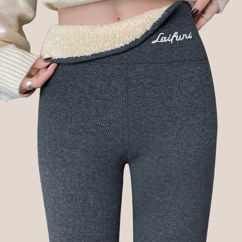 Womens Sherpa Fleece Thermal Pants High Waist Embroidered Accents Winter Ready Fleece Lined Plus Size Arctic Grade LeggingsT251016