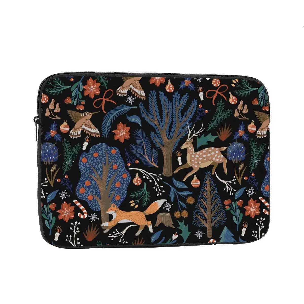 Shockproof Case 10 12 13 15 17 Inch Trees Deer Foxes Christmas Laptop Bag Sleeve Notebook Bag CaseW251015