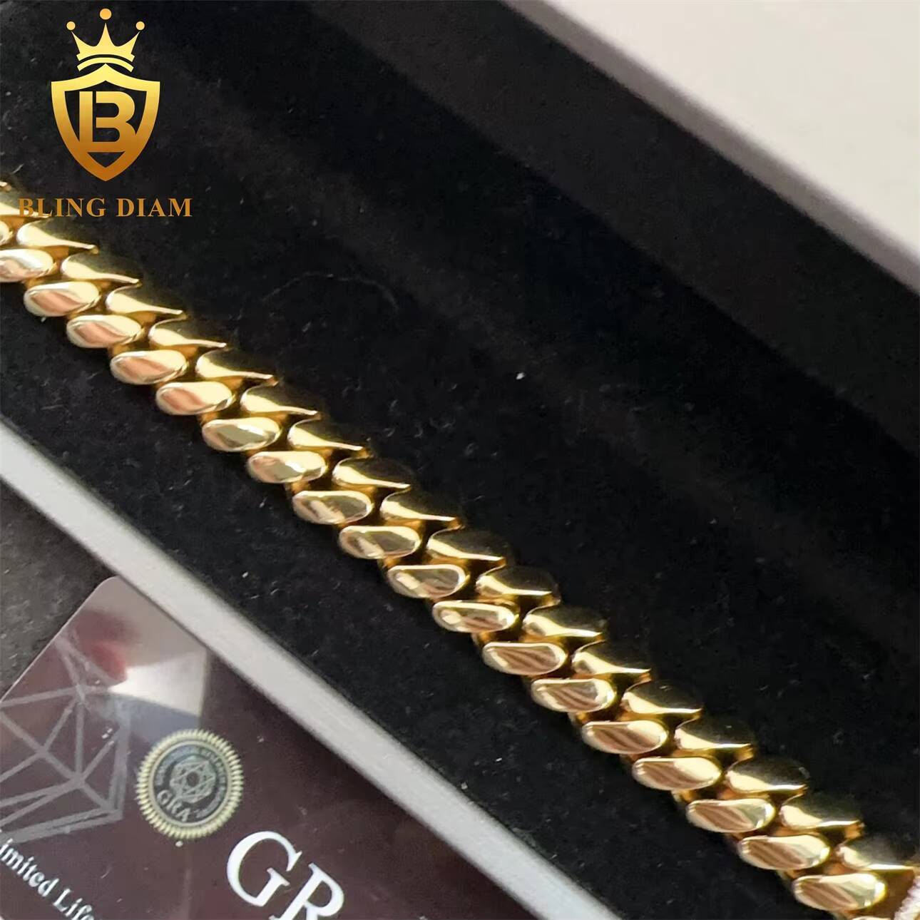 Moissanite Cuban 12mm 925 Sterling Silver Iced Out VVS Moissanite Clasp Hio Hop Jewelry Plain Cuban Bracelet