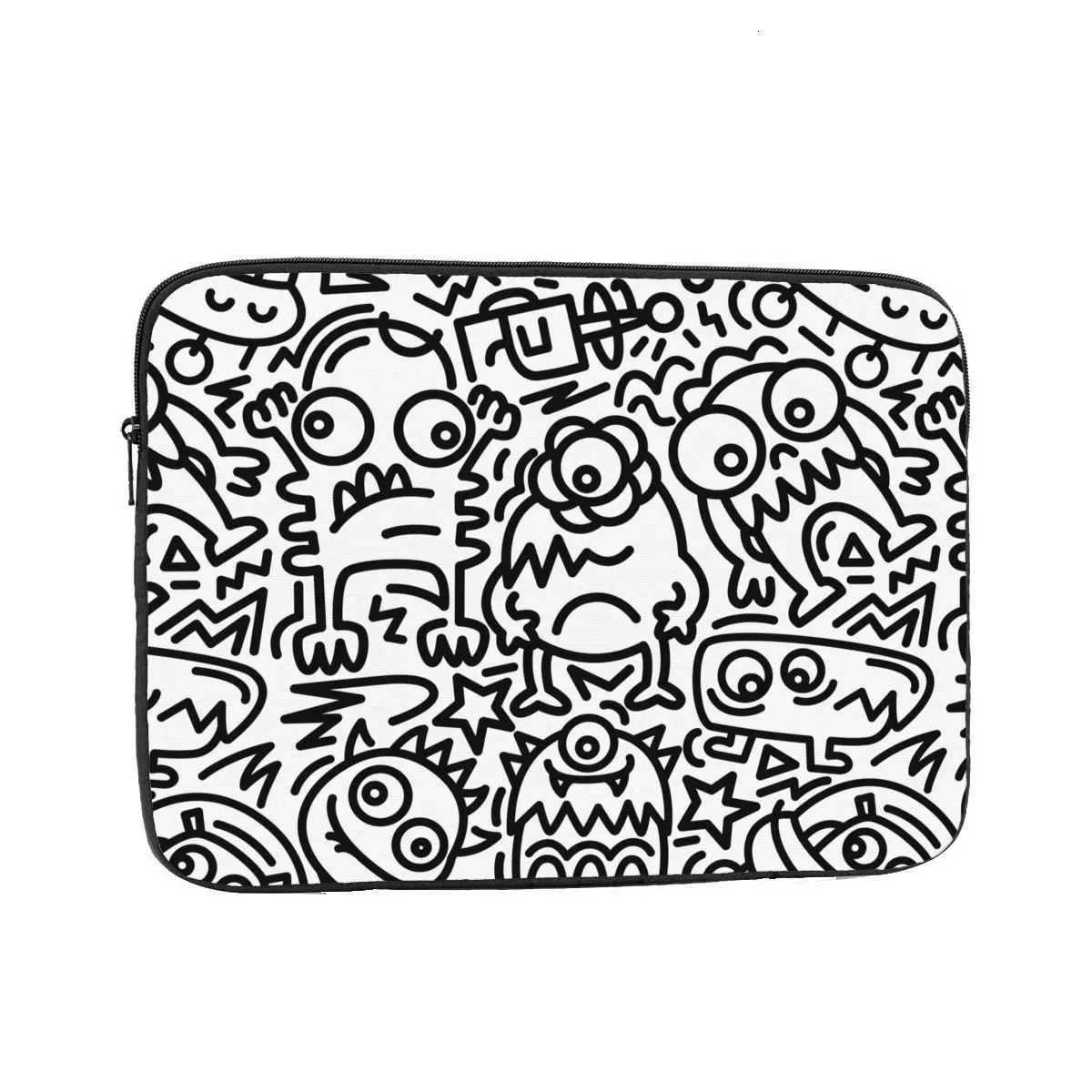 Modern Alien Doodle Pattern Laptop Bag Case 12 13 15 17 Inch Notebook Sleeve Case Computer Shockproof Case BagW251015