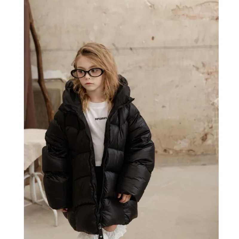 2025 Girls Winter Clothing Three Proof Down Cotton Jacket Loose Casual Cotton Coat Baby Children Cotton Coat Girl TrendyT251016