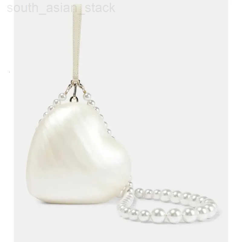 Heart Shaped Evening Bag Female New Acrylic Pearl Fashion Trend Handbag HighGrade Wedding Party Lovely Mini Purse Clutch Z251016