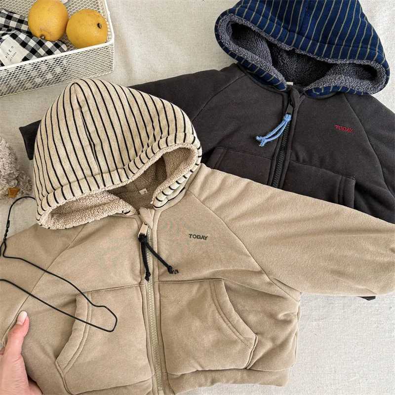 2025 Kids Winter Coat Boys Girls Hooded Cotton Jacket Korean Style Thick Warm Padded Jacket for Children 18 YearsT251016