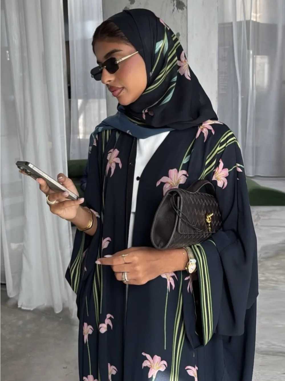 Eid Women Abaya Scarf Muslim Print Cardigan Dresses Abayas Kaftan Vestidos Arab Long Robe Ramadan Morocco Dubai Jalabiya 2025 X251016