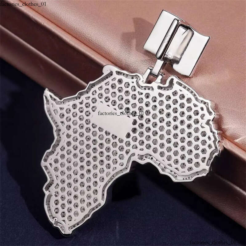 Ready Made Big Map Hip Hop Rapper Iced Out Large Size Moissanite Pendant