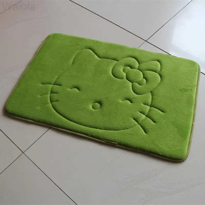 Sanrio Kawaii Hello Kitty Cartoon Entrance Carpet Thick and Cute Coral Fleece Bathroom Floor Mat Absorbent AntiSlip Mat 2024 L251016