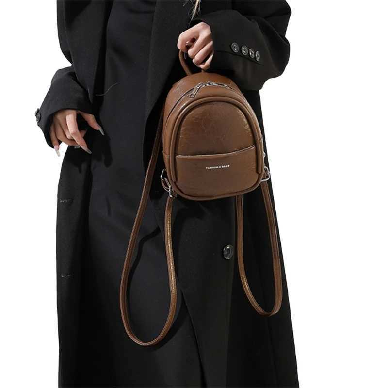 2023 NEW Backpack Vintage Small Rucksack Fashion Double Strap Shoulder Bag for Girl Women Solid Color Letter Printed BagT251016