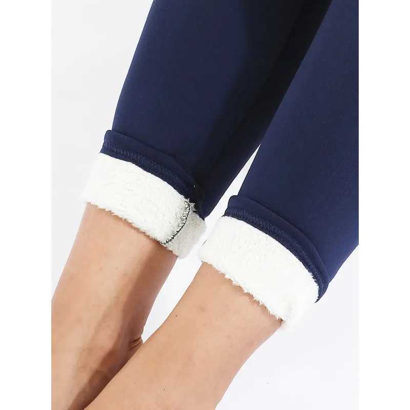 Winter Velvet Leggins Womens Solid Color Thick Pants Warm Velvet High Waist Skinny Outdoors Casual Classic LeggingsT251016