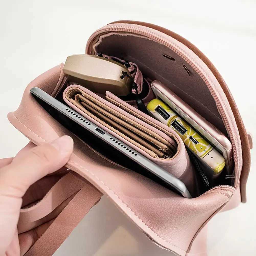 Women Mini Small Backpack Fashion Solid Color Zipper Women Shoulder Bag Large Capacity PU Leather Travel RucksackT251016