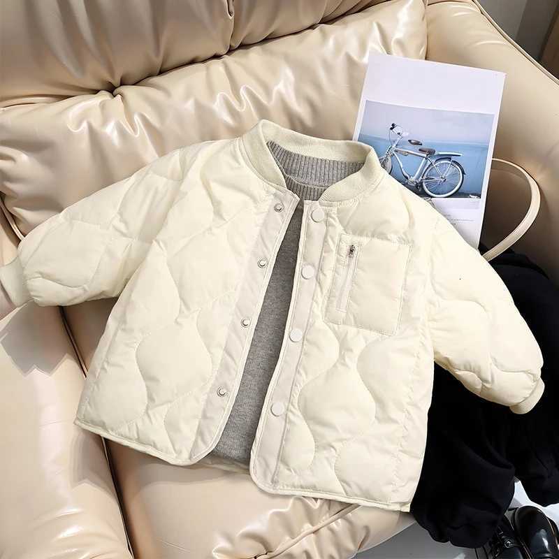 2025 New Childrens Jacket Stylish Color Blocked Warm Cotton Jacket Winter Baby Toddler Boys Girls Inner Top Chic Outerwear CoatT251016