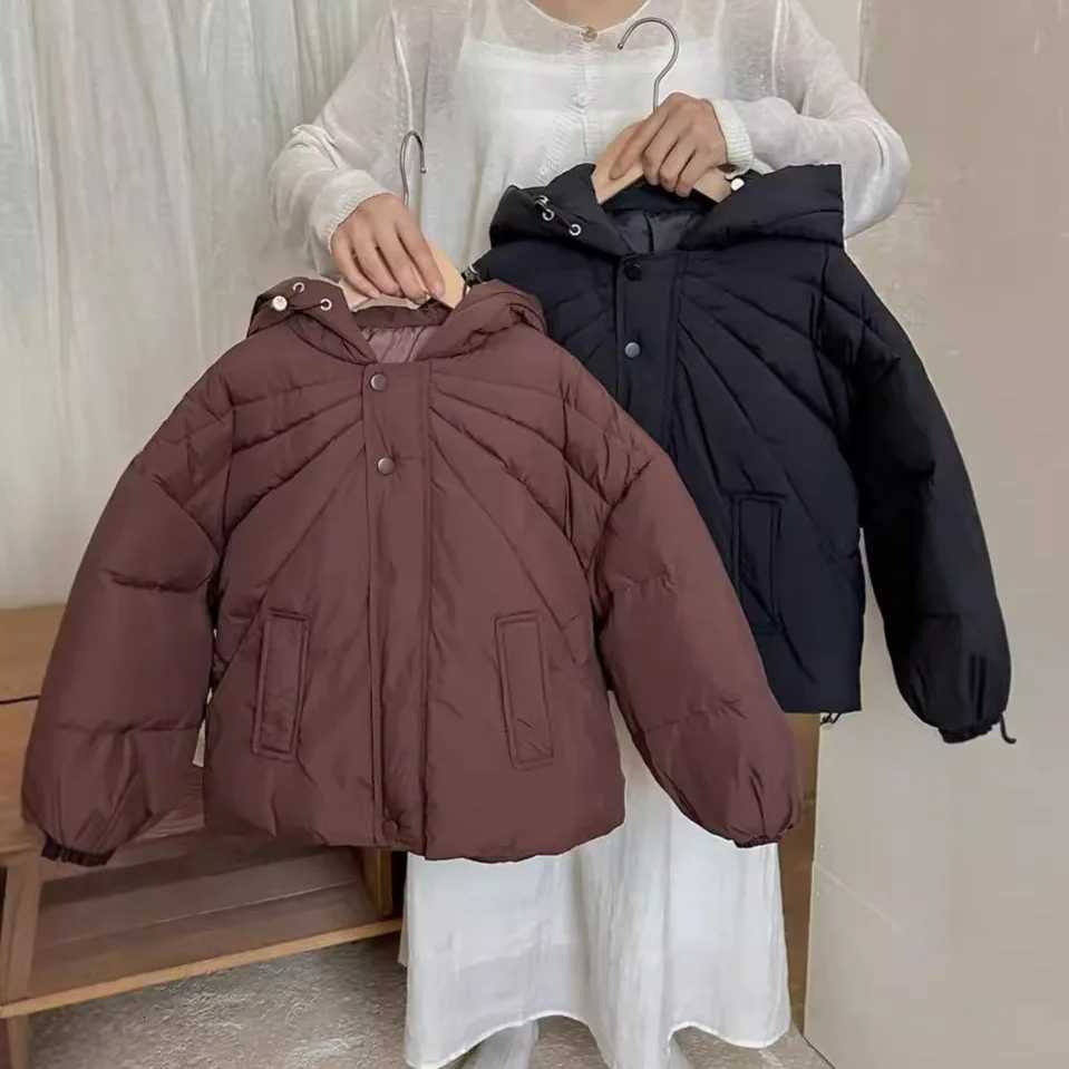 Parkas 2025 Korean Kids Down Jacket Chic Winter Puffer Coat with White Duck Feather Warm Outerwear for 48Y Toddlers ChildrenT251016