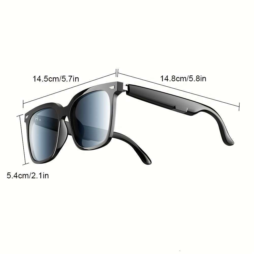 CHABAIDAO Yj01 Smart Glasses, AI With Speaker, Featuring Built-In Open-Ear Dual Stereo Microphone And Speakers Voice Control, Unisex Grey Lens Glasses