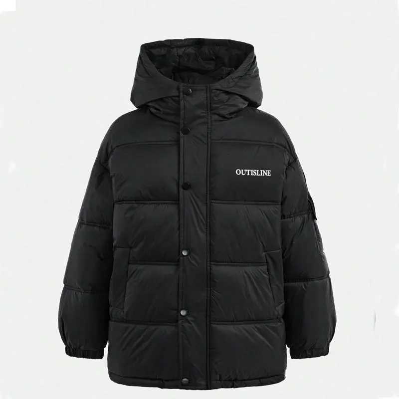 Big Boys Winter Hooded CottonPadded Jacket 2025 New Kids Windproof 15 Cotton Blend Outdoor Snowsuit Teen Casual Hooded ParkaT251016