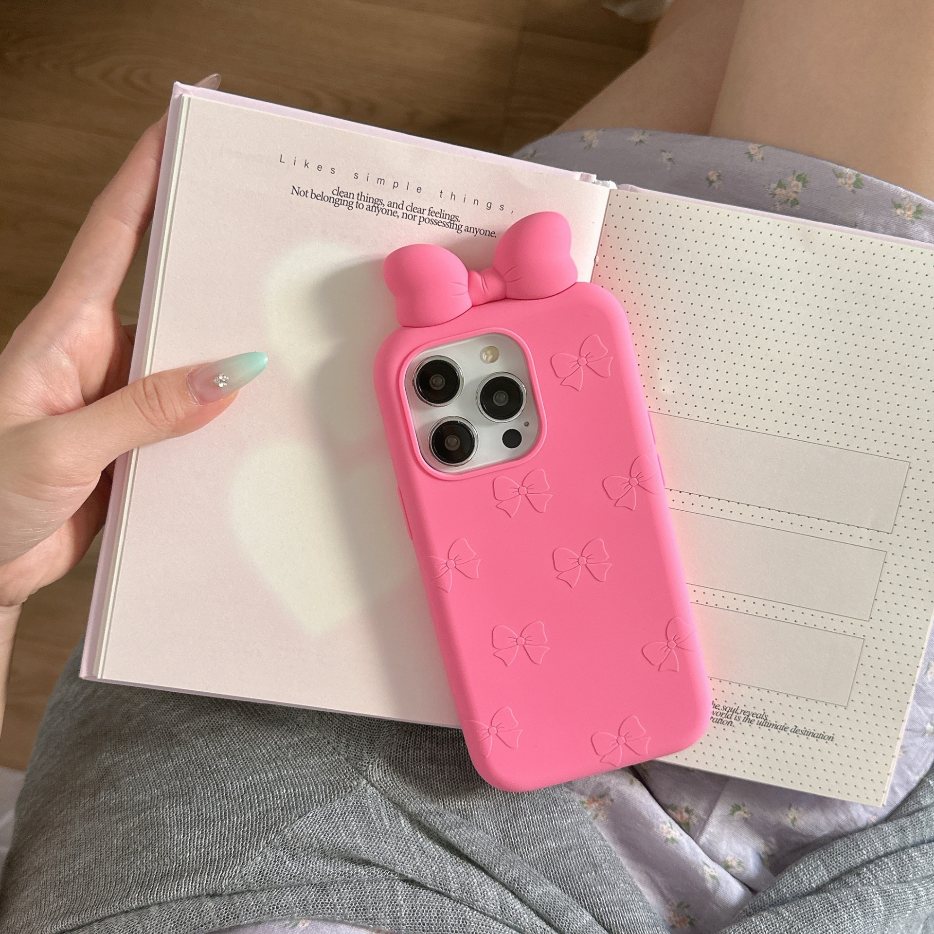 3D Cute Bowknot Case iPhone 17 Pro Max , Apple 16 Pro Protective Cover for Women