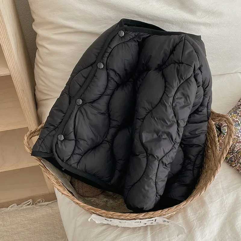 Outerwear Children Cotton Padded Coat Boys Girls Solid Color Warm Winter Jacket Simple Versatile Round Neck Campus Style Kids CoT251016