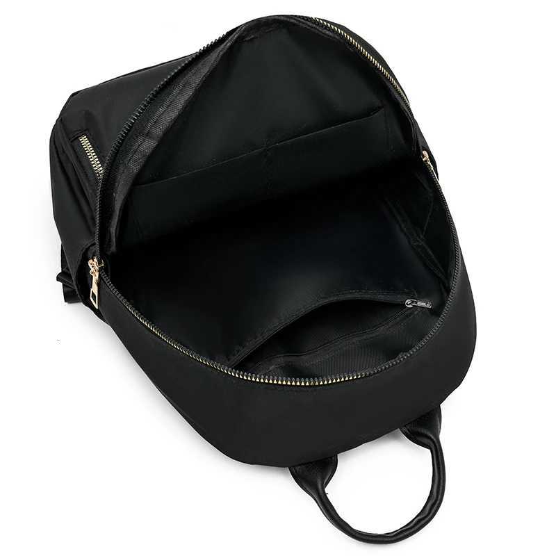 Large Capacity Women Backpacks Simple Black Travel Bag Solid Harajuku Student Schoolbag Casual Womans Nylon Small BackpackT251016