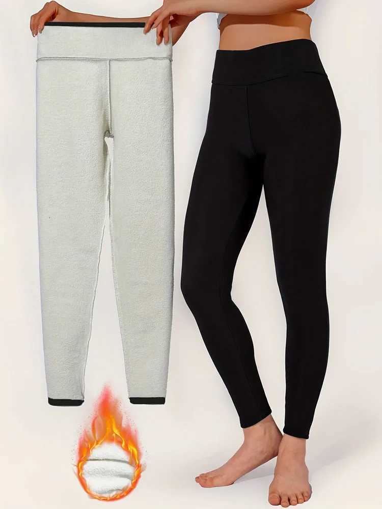 Winter Thicken Lamb Fleece Leggings Women Pantyhose Seamless High Waist Thermal Warm Stockings Casual Pants Female StreetwearT251016