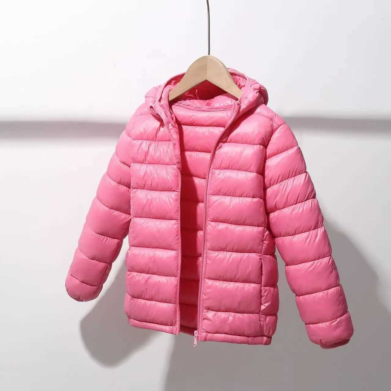 Winter Jacket for Boys Girls Down Jacket Black Red Zipper Hooded Coat Big Childrens Kids Jacket Kids Outwear 110170CMT251016