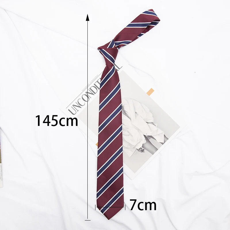 JK Tie Striped Neck Girls Japanese Style for Jk Uniform Cute Skinny Necktie Plaid School Men Accessories 251015