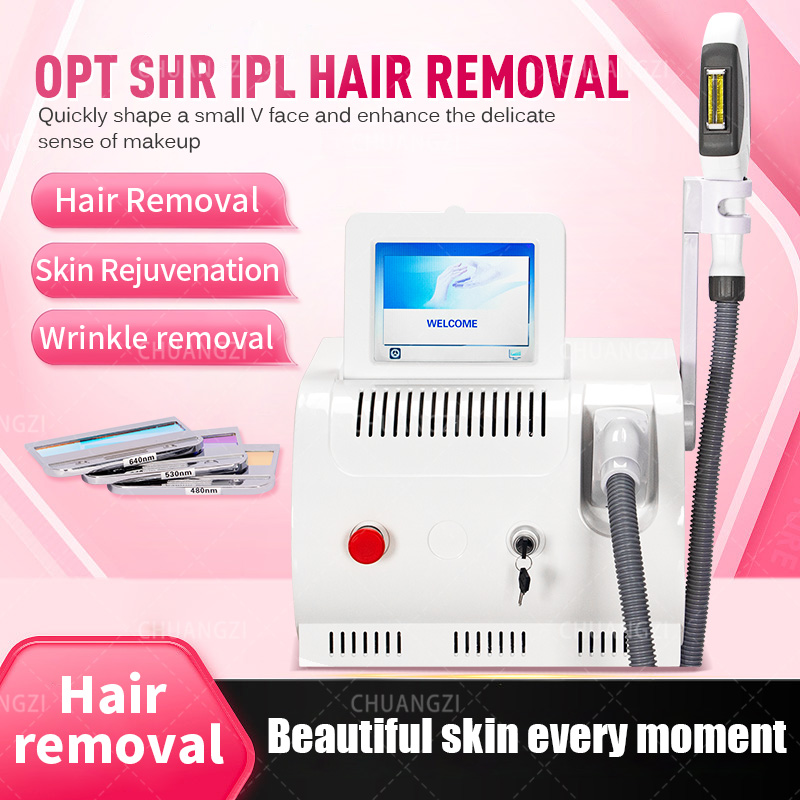 IPL OPT Beauty Machine For Salon Spa Permanent Hair Removal and Skin Rejuvenation With Three Wavelengths For Hair Removal