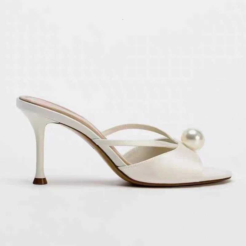 Luxury String Bead Brand Designer Slippers Women High Quality Satin Narrow Band Slide Sandals Elegant Opentoe Party Dress Shoes Z251015