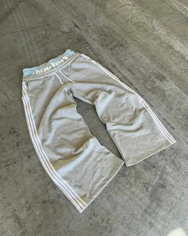 Fashion Simple Striped Casual Pants Y2K Retro Harajuku Loose Straight Pants High Waist Loose Hip Hop Pants for Men and Women J251203