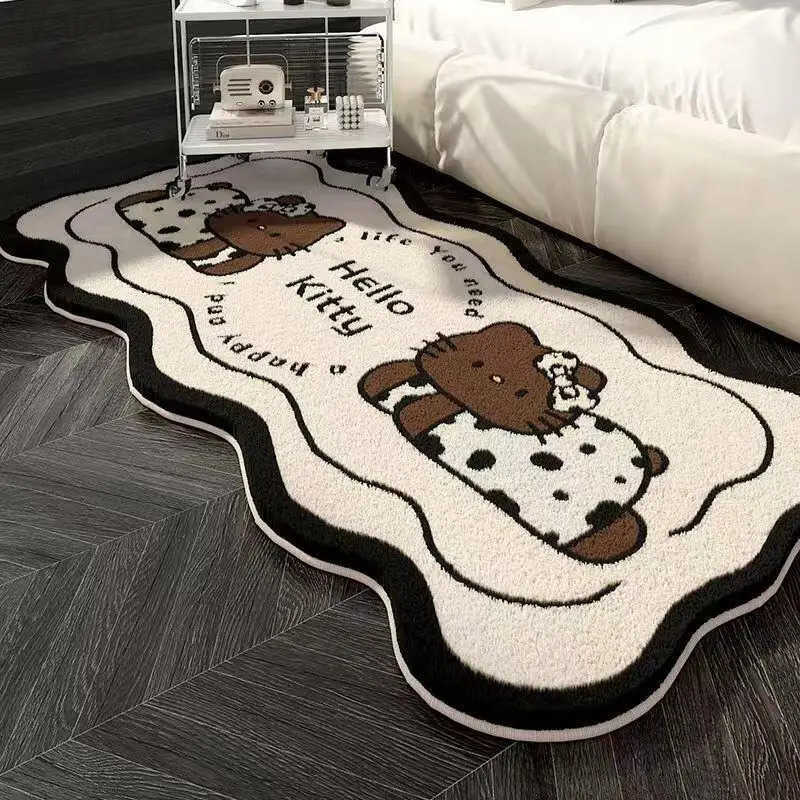 Sanrio Hot Hello Kitty Carpet Doormat Foot Mat Living Room Bedroom Bedside Household Decoration Kawaii Anime Cartoon New Style L251016