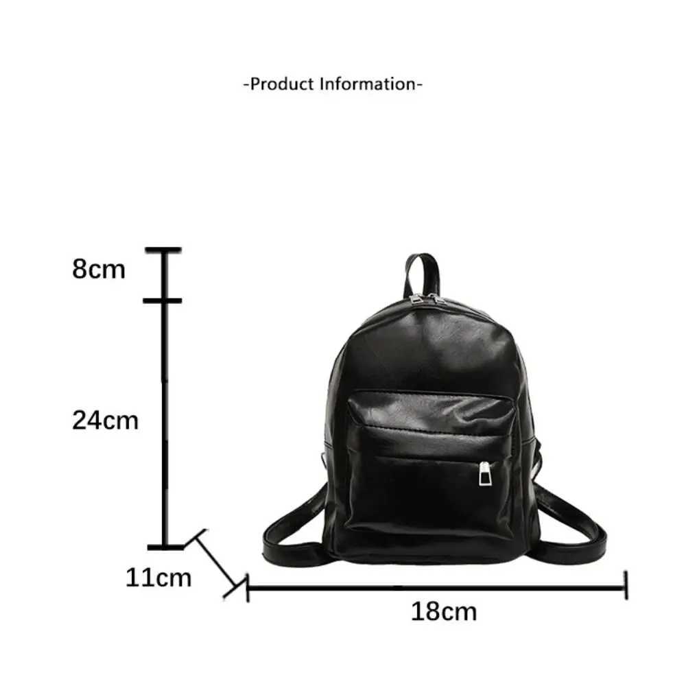 Fashion PU Leather Small Backpack Y2k Kawaii Student Bag Trendy School BagT251016