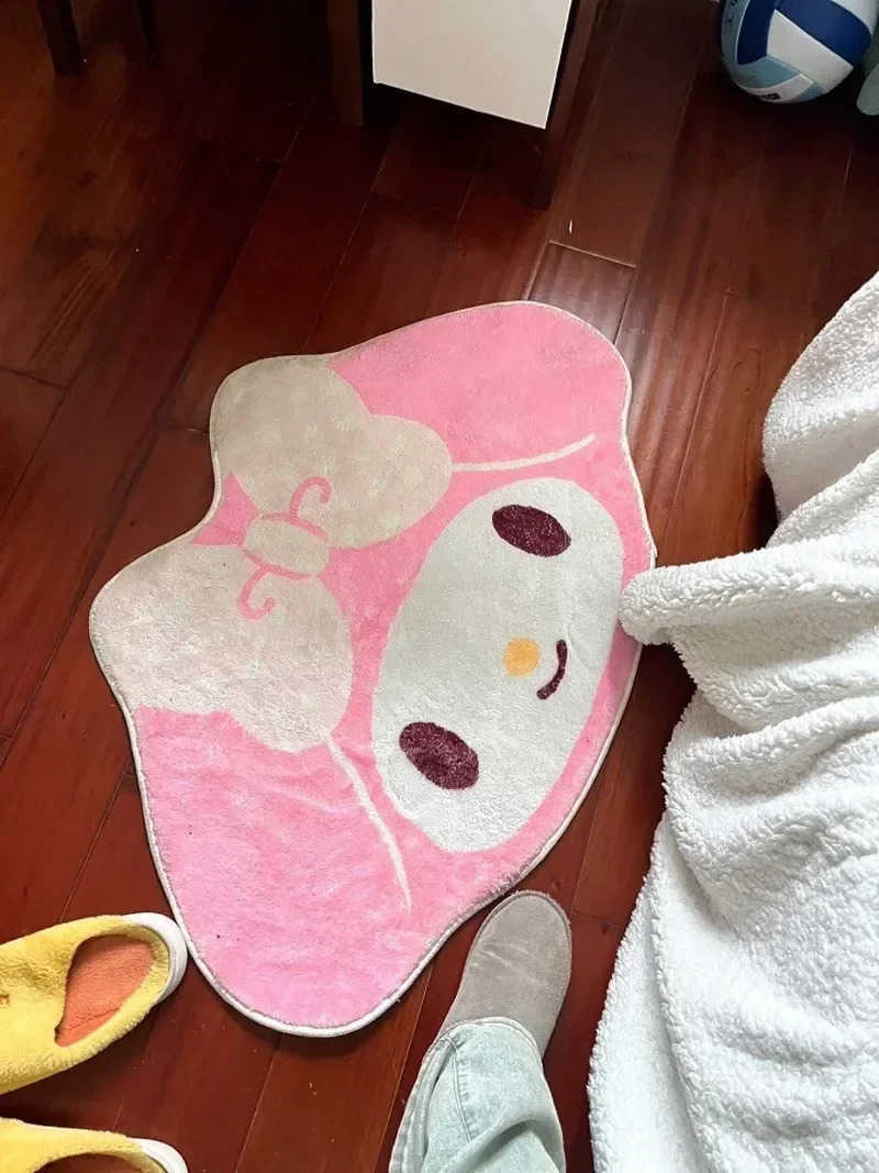 Sanrio Saniro My Melody Carpet Kawaii Home Soft Fur Rugs Girls Bedroom Living Room Floor Mat Doormat Decoration Cartoon Gift L251016