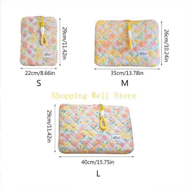 KX4B Floral Laptop Sleeve Computer Bag 111415 Computer Practical Notebook Bag Flower Pattern Laptop SleeveW251015