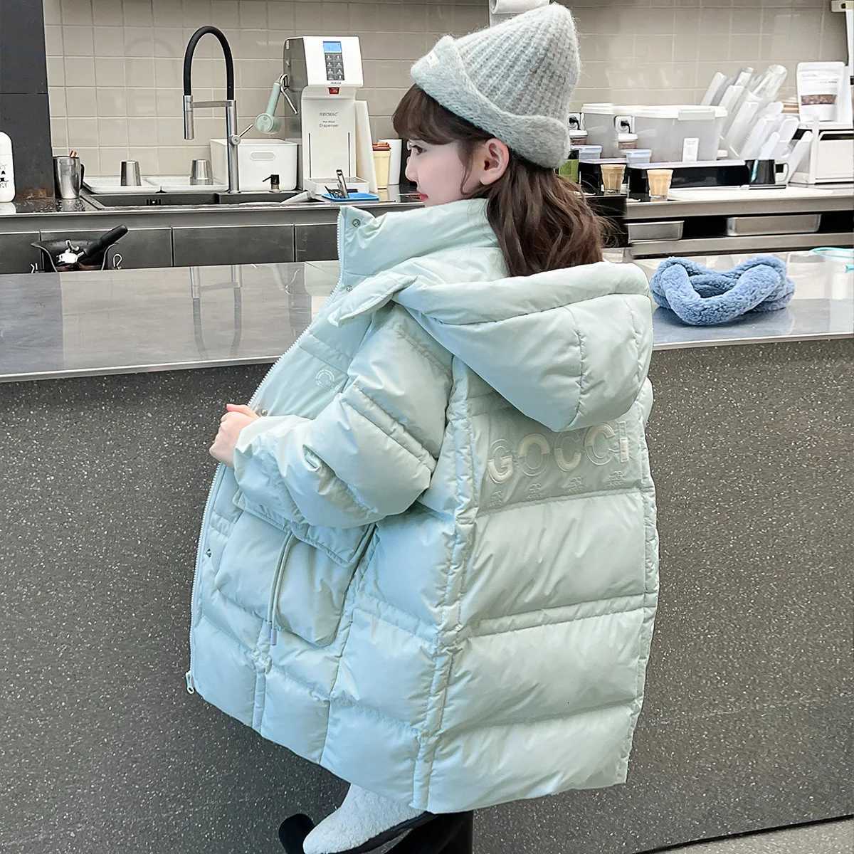 Winter Warm Girls Long Hooded Zipper Puffer Jackets School Kids Thick Cotton Lined Coat Top Children Outfit Windbreaker 516 YrT251016
