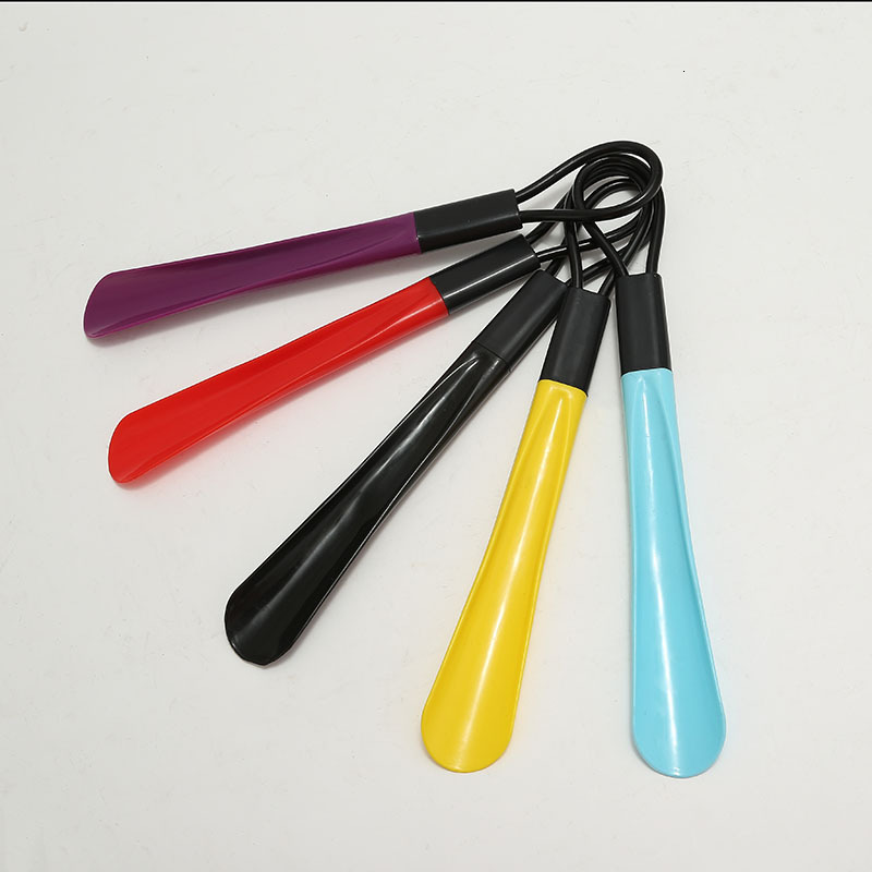Long Handle Household Plastic Shoe Horn Elderly Pregnant Women Wear Shoes Auxiliary Device Multi-color Optional