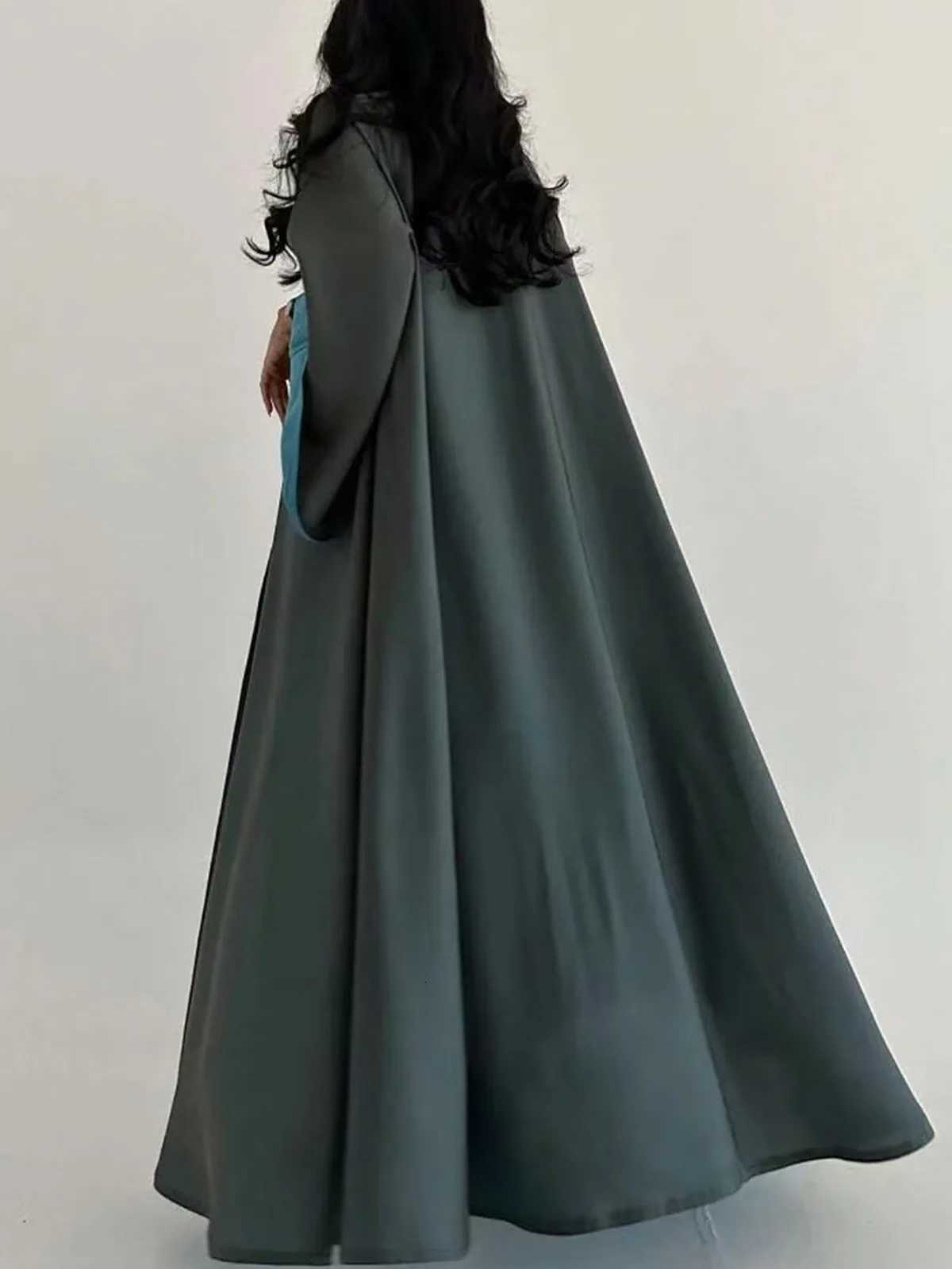 MiddleEast Loose Abaya Muslim Full Sleeve Islamic Abayas Turkey Kaftans Women Jilbabs Islamic Maxi Dresses Worn on Both Sides X2510161