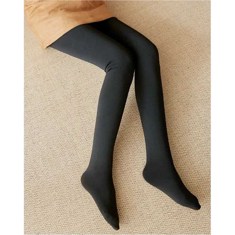 Women Fleece Pantyhose Sexy Black Warm Winter Leggings Stockings High Waist Elastic Slim Thick Velvet Tights WomenT251016