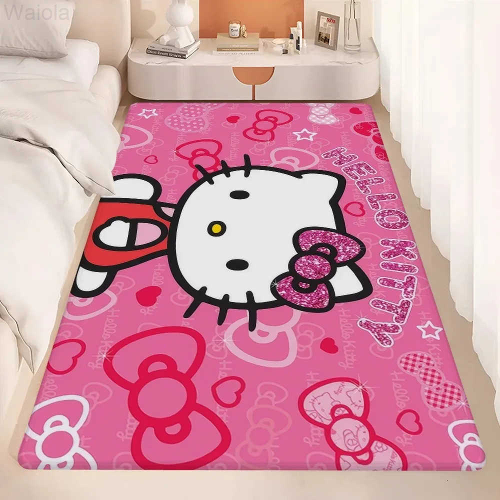 Sanrio Hello Kitty Floor Mat Ins Style Bedroom Floor House Laundry Living Room Rug Antiskid Household Cute Home Decor Carpets L251016