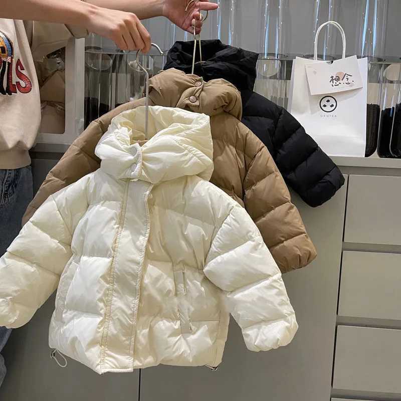Childrens down jacket Autumn winter new childrens Korean hooded cotton jacket girls warm coat Super Soft And ComfortableT251016