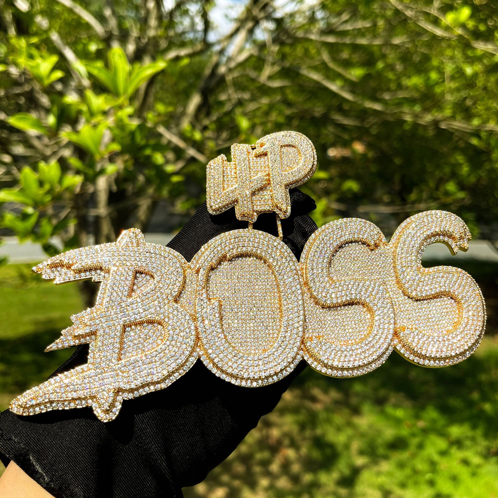 Hip Hop Large Custom A-Z Letters Name Pendant Necklaces Bling 5A Zircons Jewelry