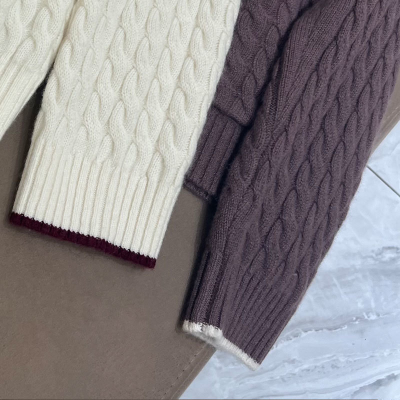 Luxury Designer Women's Cashmere Wool Knit Long Sleeve Cardigan Single Breasted V-Neck Embroidered Sweater Two Colors Fall Winter Loose Fit Cloth